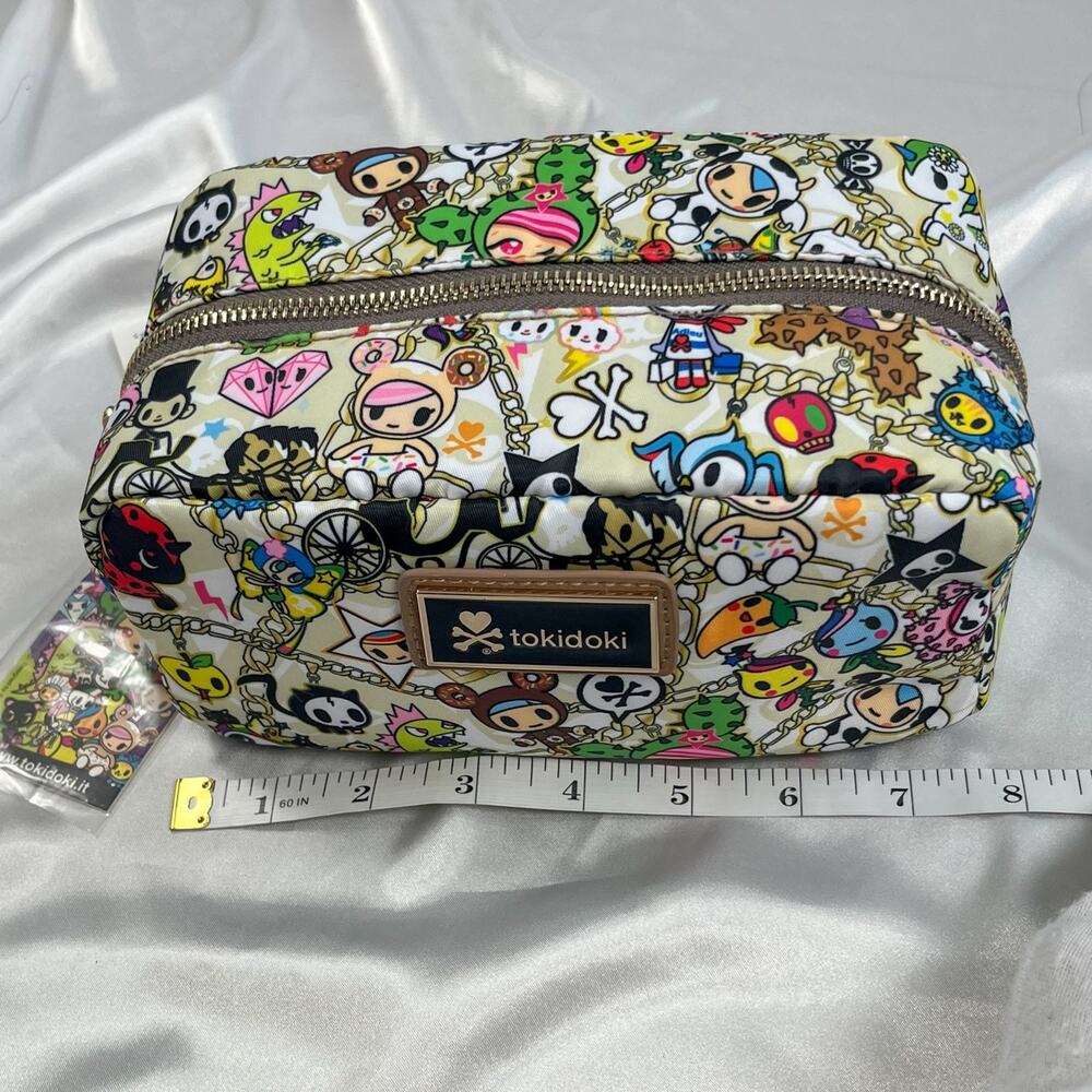 Tokidoki 2015 Chained Love Vintage Make Up Cosmetic Case Zipper Pouch NWT Rare - Picture 1 of 12